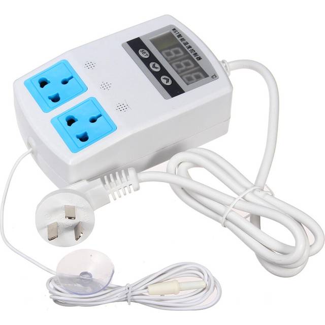 Reptile Aquarium Tank Temperature Controller Upper Lower Thermostat Socket