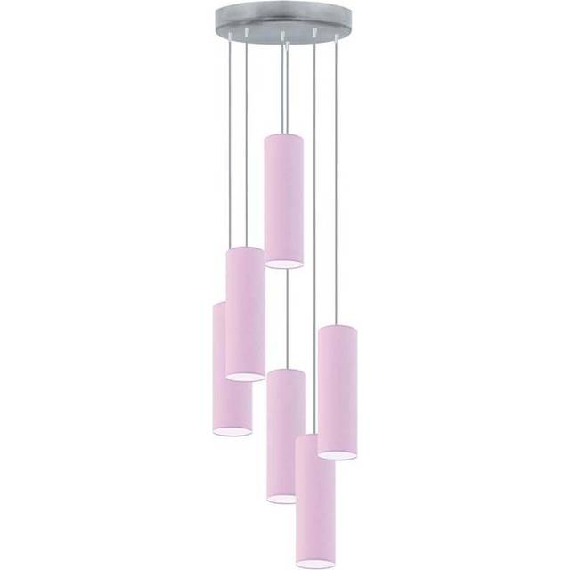 Denegal 6 - Light Cluster Cylinder Pendant - Light Purple (140cm H X 40cm W X 40cm D)