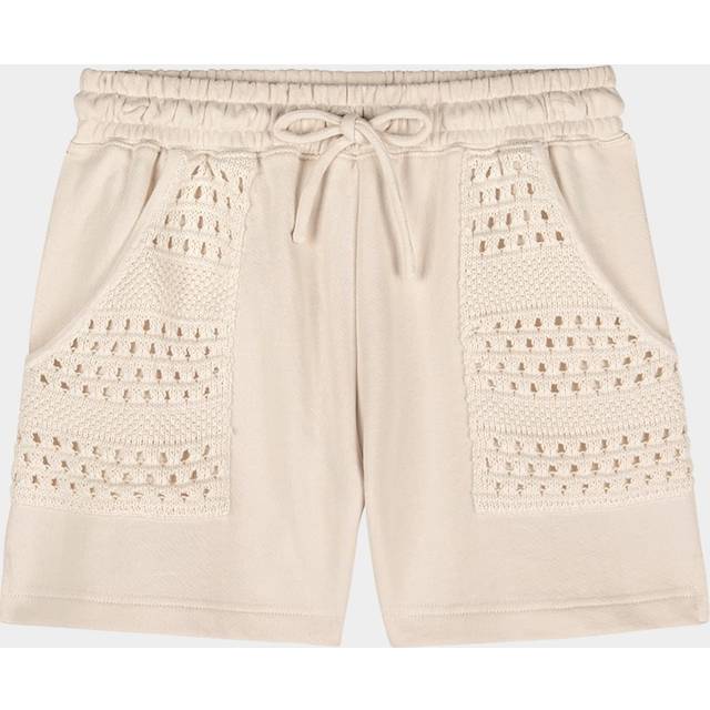 Eddie Crochet Cotton Shorts - OAT - Medium