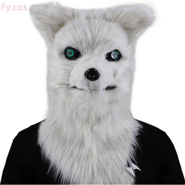 (Fox 3) Creepy Teddy Bear Rabbit Bloody Mask Masquerade Horror Animal Half Face
