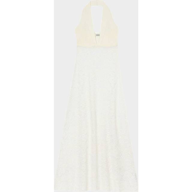 Robe longue en maille - blanc - 40