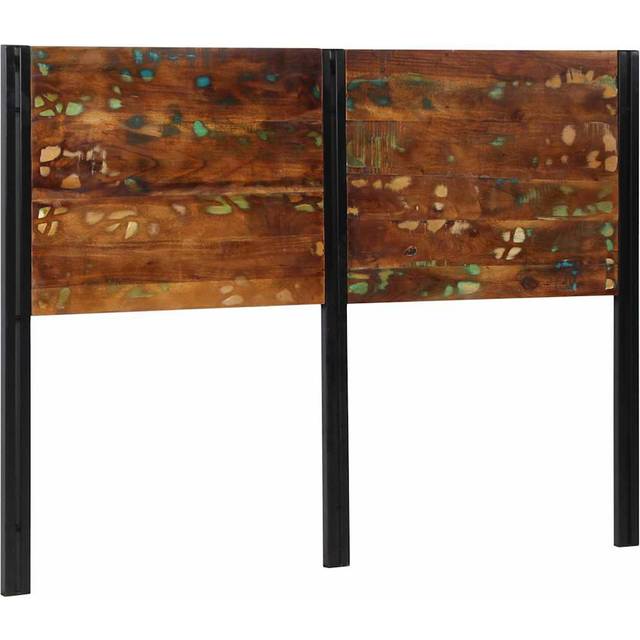 Headboard Solid Wood Reclaimed And Iron - Natural (100cm H x 140cm W x 2cm D)
