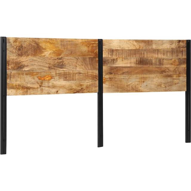Headboard Solid Wood Mango And Iron - Natural (100cm H x 200cm W x 2cm D)