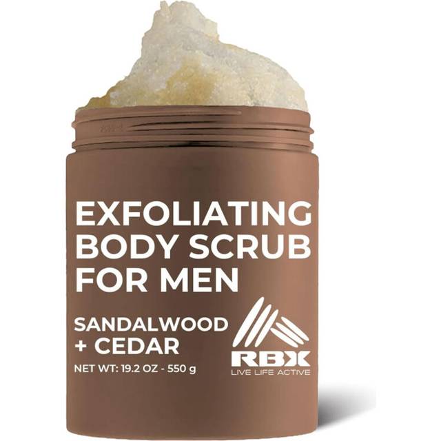 RBX Exfoliating Body Scrub For Men with Shea Butter Vitamin A and C Moisturizing Hydrating Body Scrub for Healthy Skin