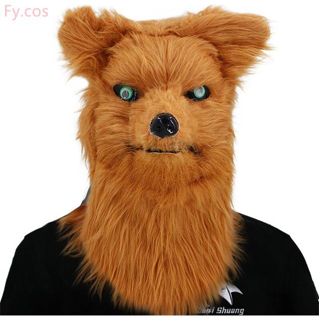 (Fox 5) Creepy Teddy Bear Rabbit Bloody Mask Masquerade Horror Animal Half Face