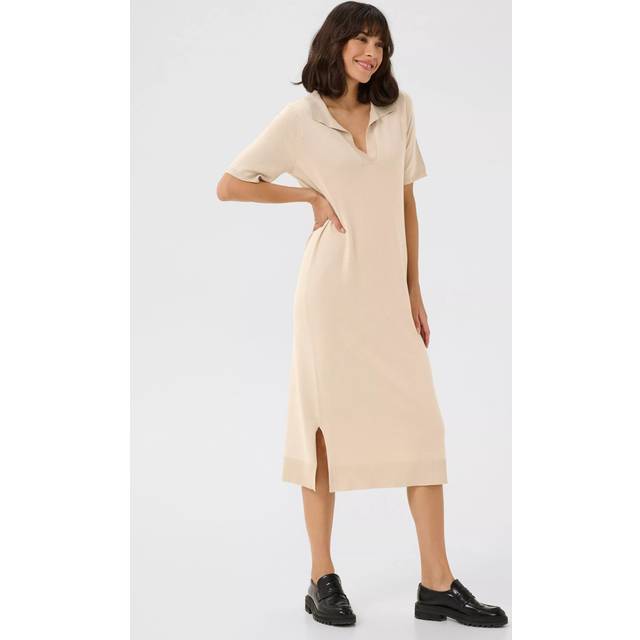 KAFFE Lizza Polo Neck Midi Jumper Dress