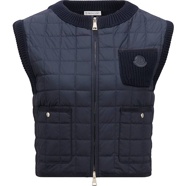 Quilted Down Vest - NAVY - X-Large