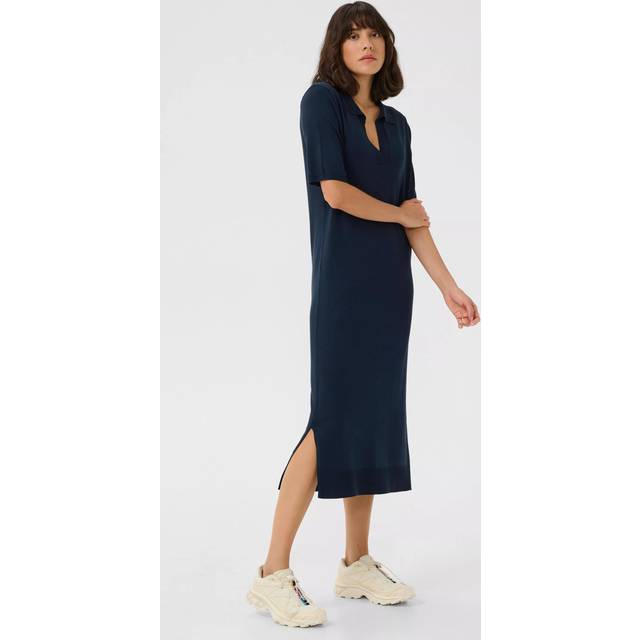 KAFFE Lizza Polo Neck Midi Jumper Dress