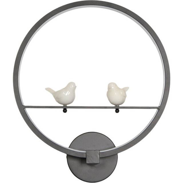 18W 3000K Warm Light Two Birds Ring LED Wall Lamp Modern for Living Room Bedroom Bedside Lighting Black