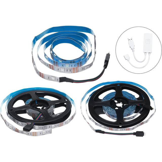 (3M) 1/3/5m Wifi USB LED Strip Lights TV Back Light 5050 RGB Colour Changing APP Control Works with Alexa Google Home
