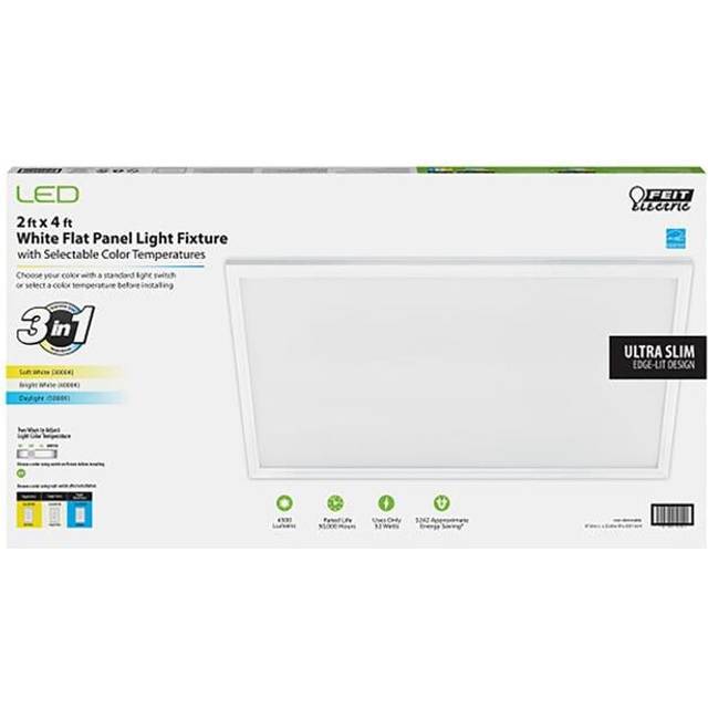 Feit Electric  1 x 24 x 48 in. LED Flat Panel Light Fixture, White