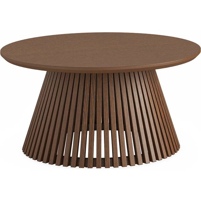 Aleyana Coffee Table - Dark Brown Wood (40cm H X 80cm W X 80cm D)