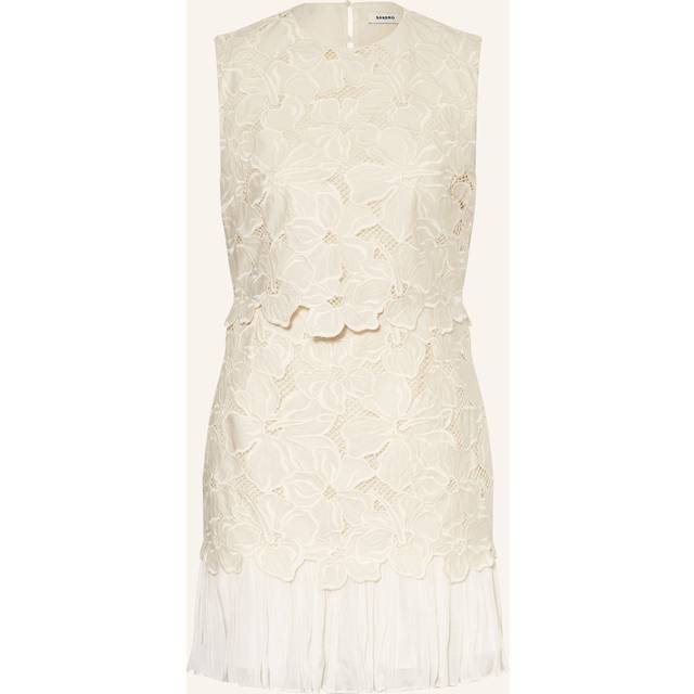 Robe courte en guipure - Ecru - 36