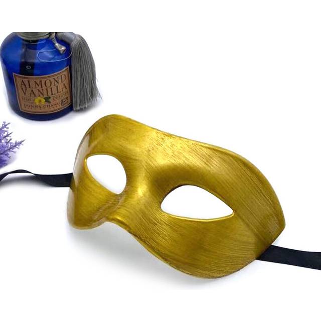 (Vintage gold) 14 Styles Halloween Mask Half Face Adult Party Gentleman Masquerade Christmas