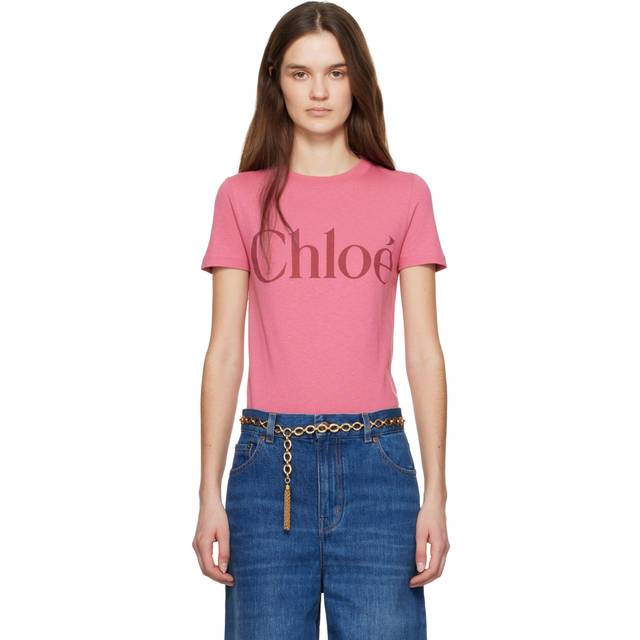 Chloé Logo T-Shirt - Pink - XS