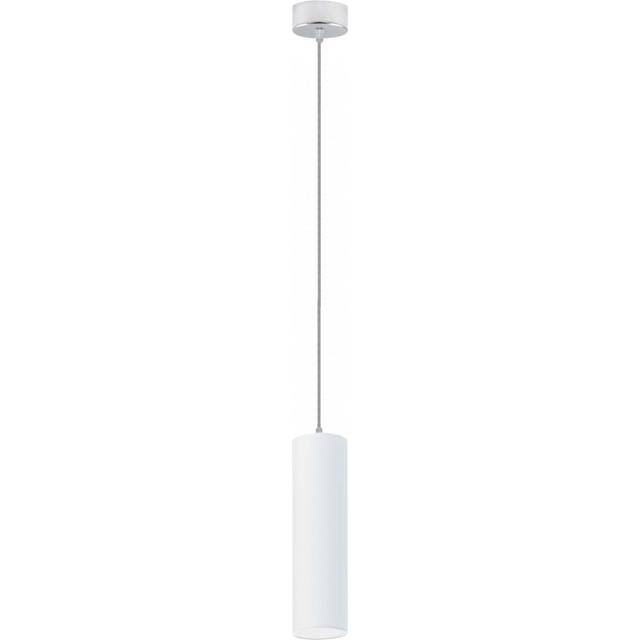 Murdoch 1 - Light Single Cylinder Pendant - White (120cm H X 8.5cm W X 8.5cm D)