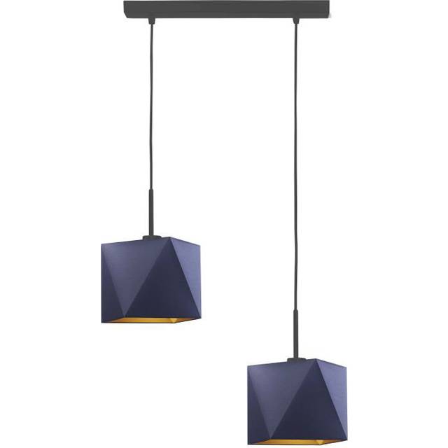 Robby 2-Light Kitchen Island Square Pendant - Blue (120cm H X 40cm W X 40cm D)