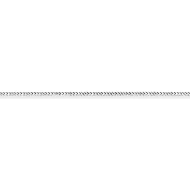 (22) Jewelco London 9ct White Gold Diamond-Cut Curb Pendant Chain Necklace - 1.75mm
