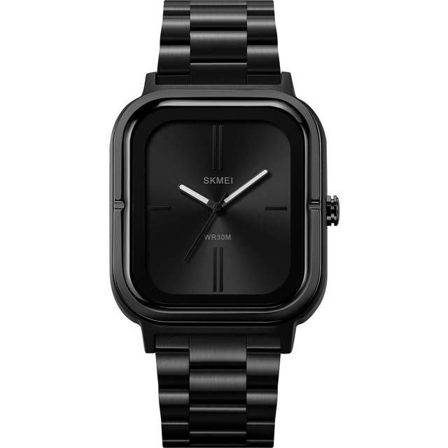 Square Easy to Read Dial Stainless Steel Waterproof men Wristwatch