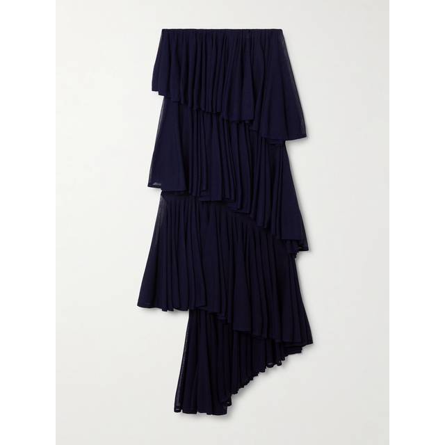 Long Spiral Ruffle Asymmetric Skirt - MINUIT