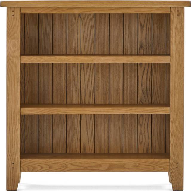 Burcombe Oak Low Bookcase - Brown (90cm H X 90cm W X 30cm D)