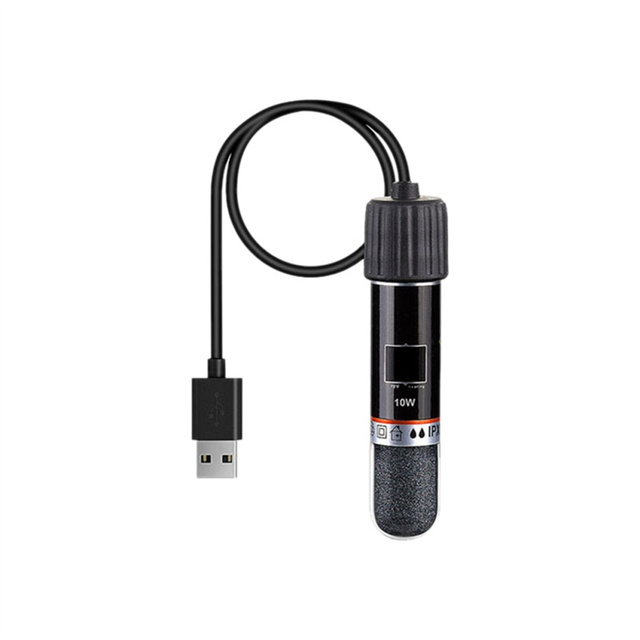 USB Mini Aquarium Heating Rod for Fish Tank 26C Constant Temperature Aquarium Heater Submersible Thermostat Heater 10W