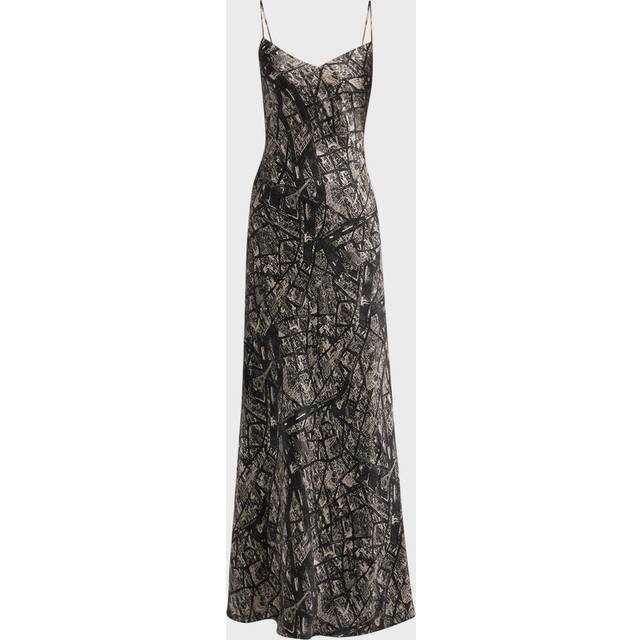 L'agence Serita Silk Maxi Bias Dress