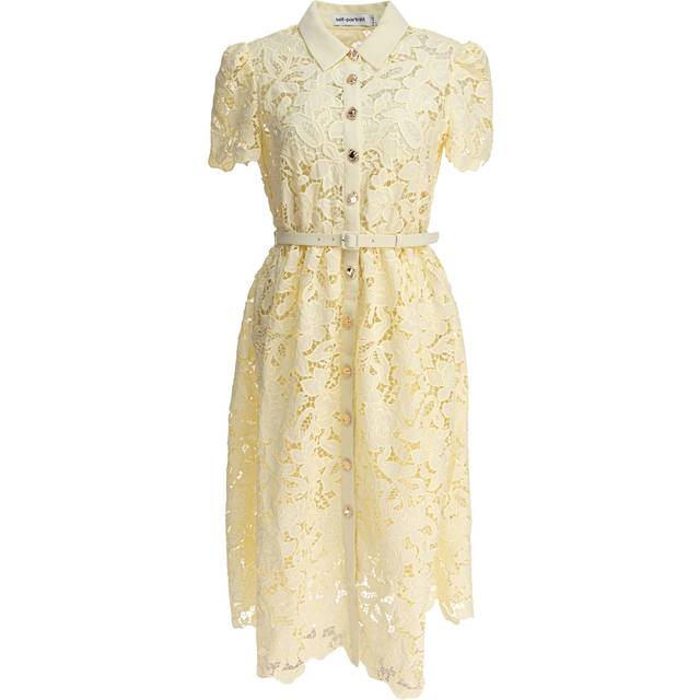 Self-Portrait Lace Collared Midi Dress