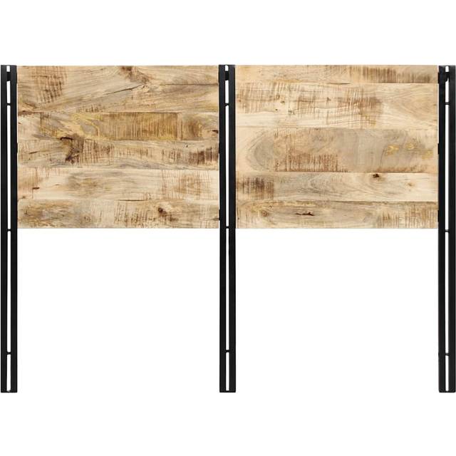 Headboard Solid Wood Mango And Iron - Natural (100cm H x 140cm W x 2cm D)