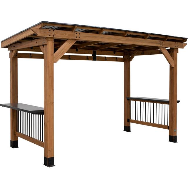 Backyard Discovery - Saxony xl 100% Cedar Wood BBQ/Grill Gazebo