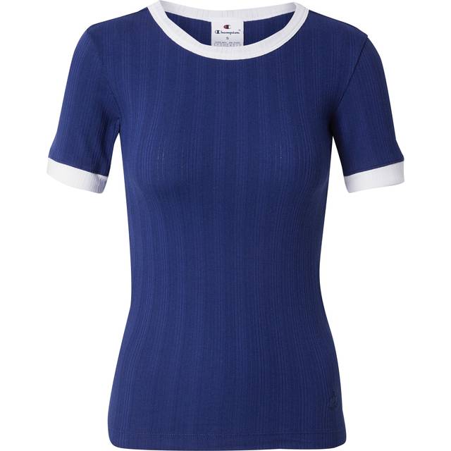 Women's Tennis Inspired Ringer T-Shirt navy blue