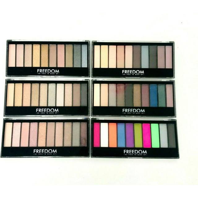 Freedom makeup 'eye pro' 10 eyeshadow palette matte shimmer nude neutral smokey