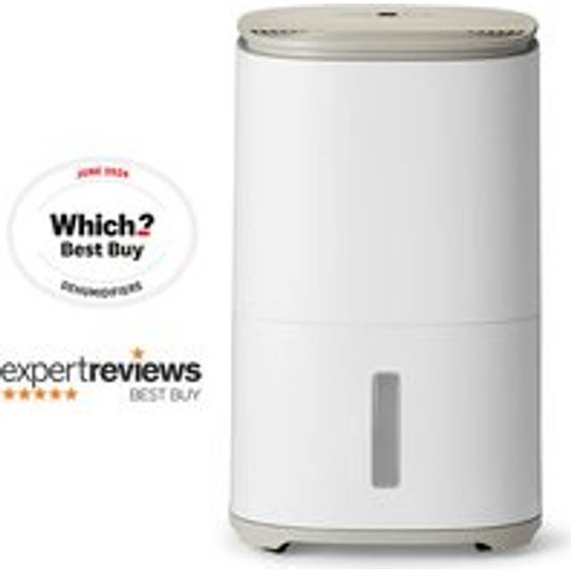 Meaco Arete® One 25L Ultra Quiet Room Dehumidifier & Air Purifier For Regular Sized Homes, Basement, Bedroom, Garage - Controls Humidity & Removes Excess Moisture, Warm pebble