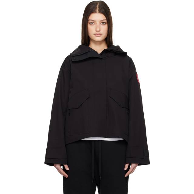 Tofino Hooded Rain Jacket - BLACK - Medium