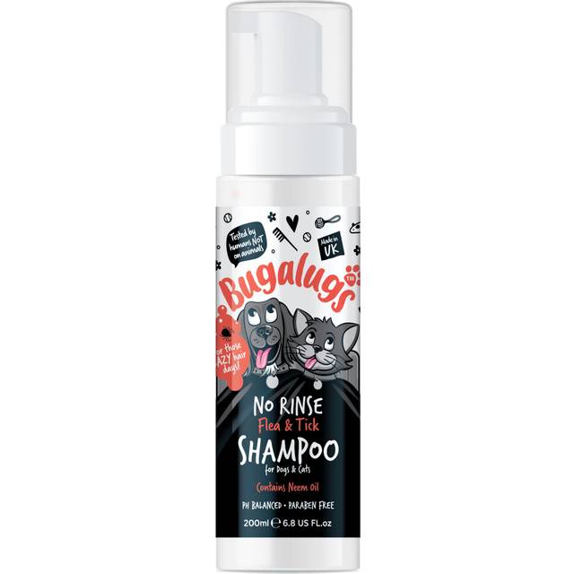 Bugalugs Flea & Tick Dog & Cat No Rinse Shampoo Neem Oil Dry Shampoo