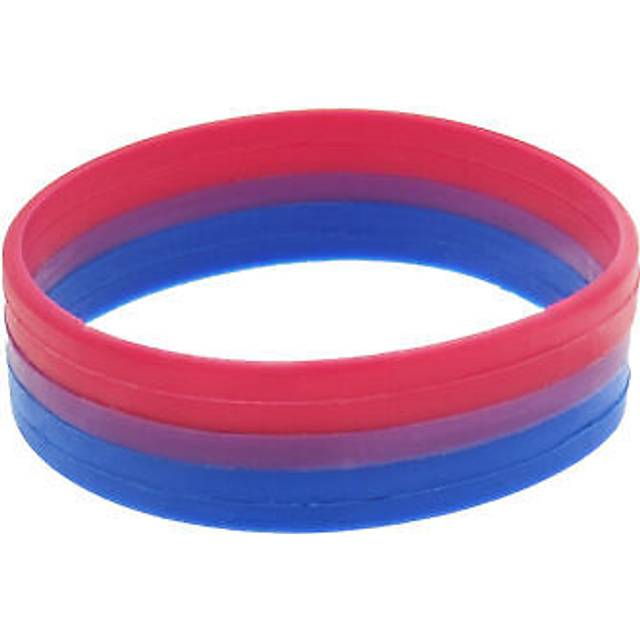 Zac's alter ego gay pride festival bisexual striped silicon bracelet