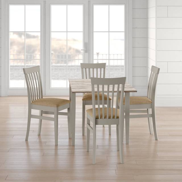 Bayou Folding Dining Set with 4 Chairs - Truffle