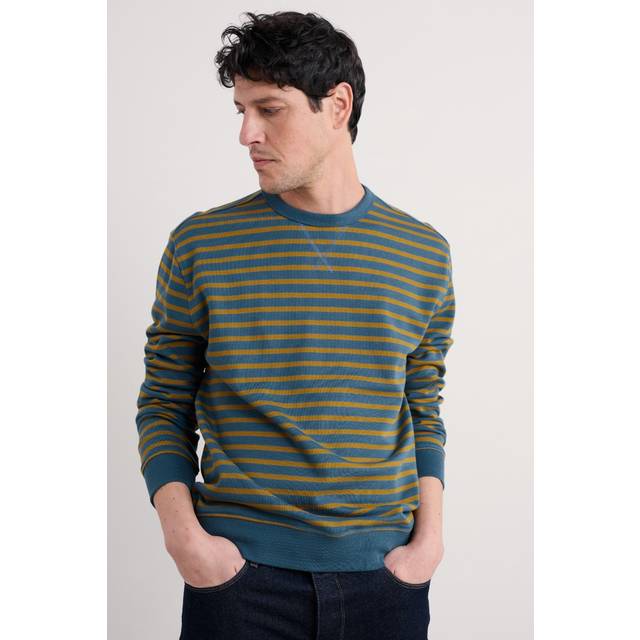 Men's Bolitho Striped Sweatshirt - Breton Pool Oak