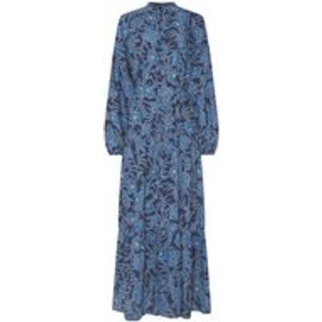 Lts Tall Navy Blue Floral Tie Waist Maxi Dress 18 Lts | Tall Women's Floral Dresses