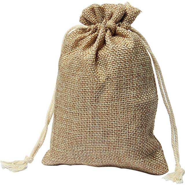 New Vintage Burlap Sacks Weddings Favor Adjustable Cords Christmas Gift Bags 10 * 15cm