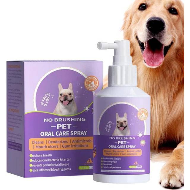 Dog Breath Freshener Oral Care Breath Freshener Spray For Dogs Pet Oral Care Supplies For Tooth Stain Removal Teeth Whiten