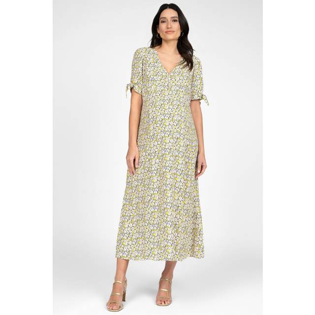 Bow Sleeve Maternity Midi Dress
