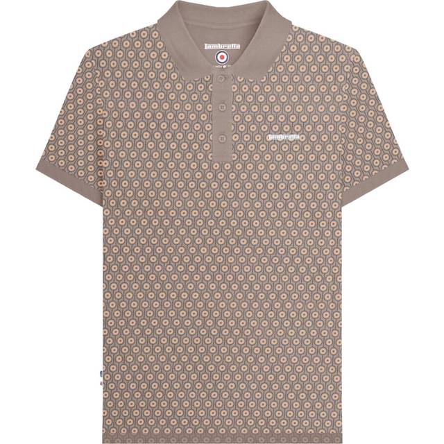 Lambretta mens aw24 geometric polo shirt lb185