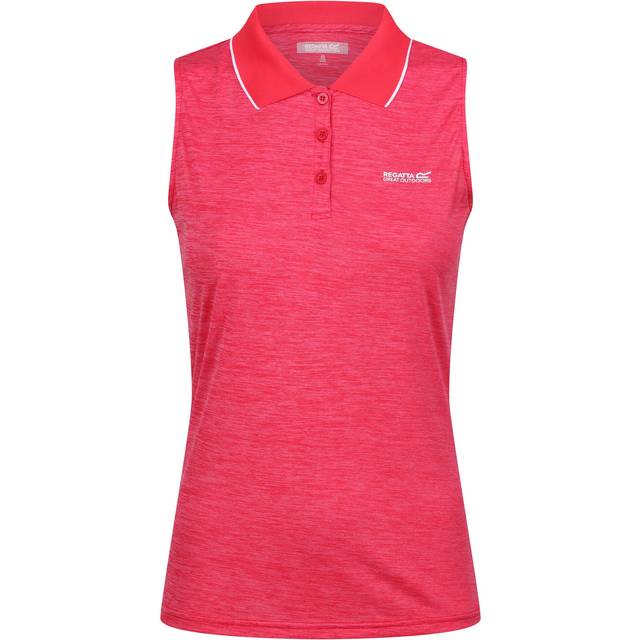 (10 UK, Pink Potion/Flamingo Pink) Regatta Womens/Ladies Tima II Sleeveless Polo Shirt