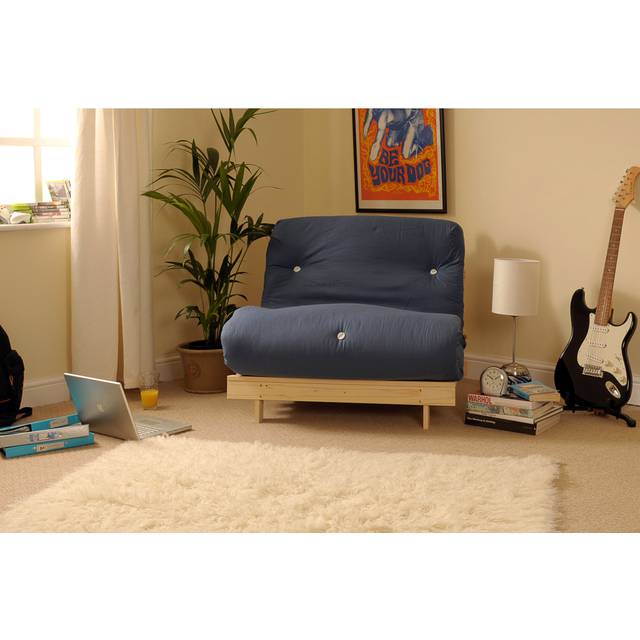 Trishelle Double Clic Clac Sofa - Navy (76cm H x 120cm W x 78cm D)