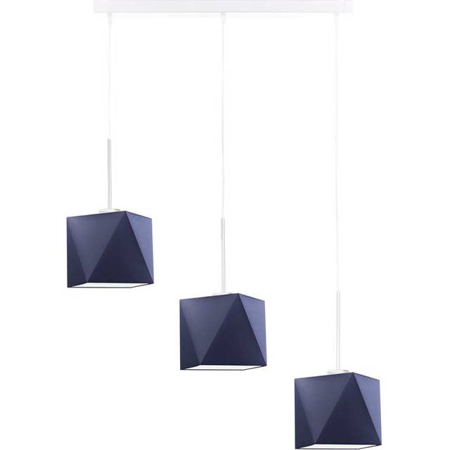 Deneise 3 - Light Kitchen Island Geometric Pendant - Grey (120cm H X 65cm W X 65cm D)
