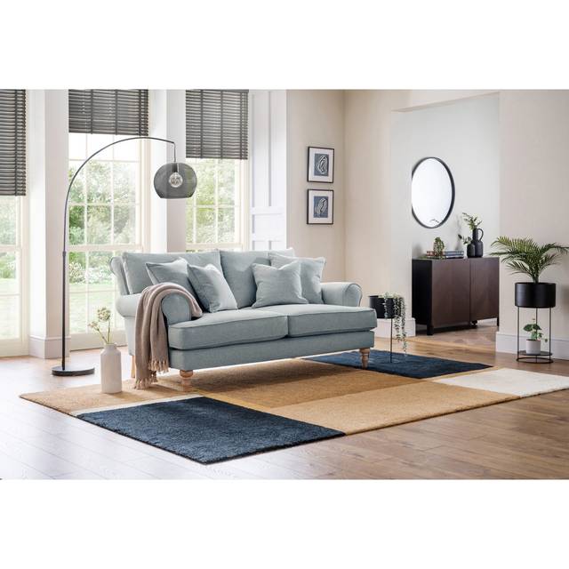 Adama Small Sofa Faro Aqua - Light Gray (78cm H X 175cm W X 110cm D)