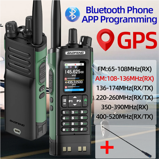 BaoFeng UV-S9 Powerful Walkie Talkie VHF/UHF136-174Mhz & 400-520Mhz Dual Band Portable CB Radio