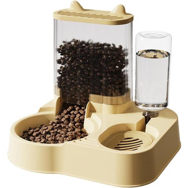 Dog Food Dispenser Automatic Anti-Tip Cat Water Bowl Storage Container Treat