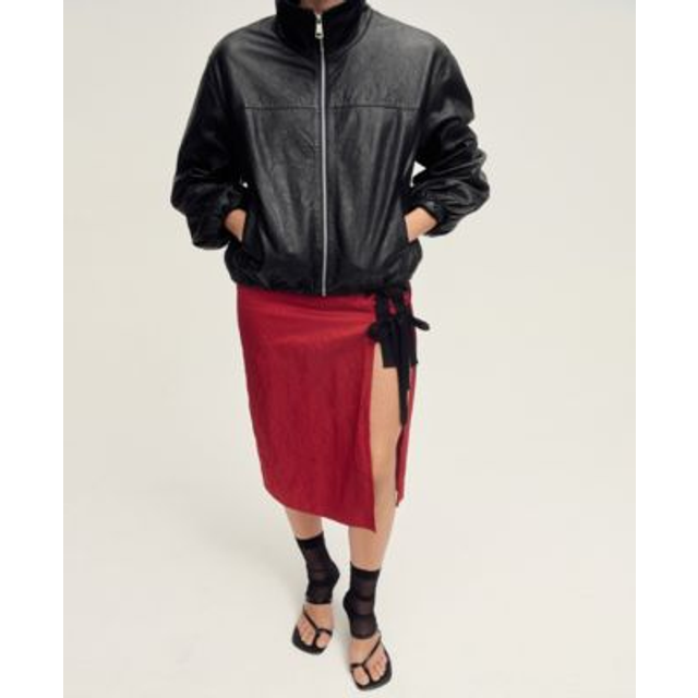 Multi-position textured skirt with bows red - Woman - 14 - MANGO - Red